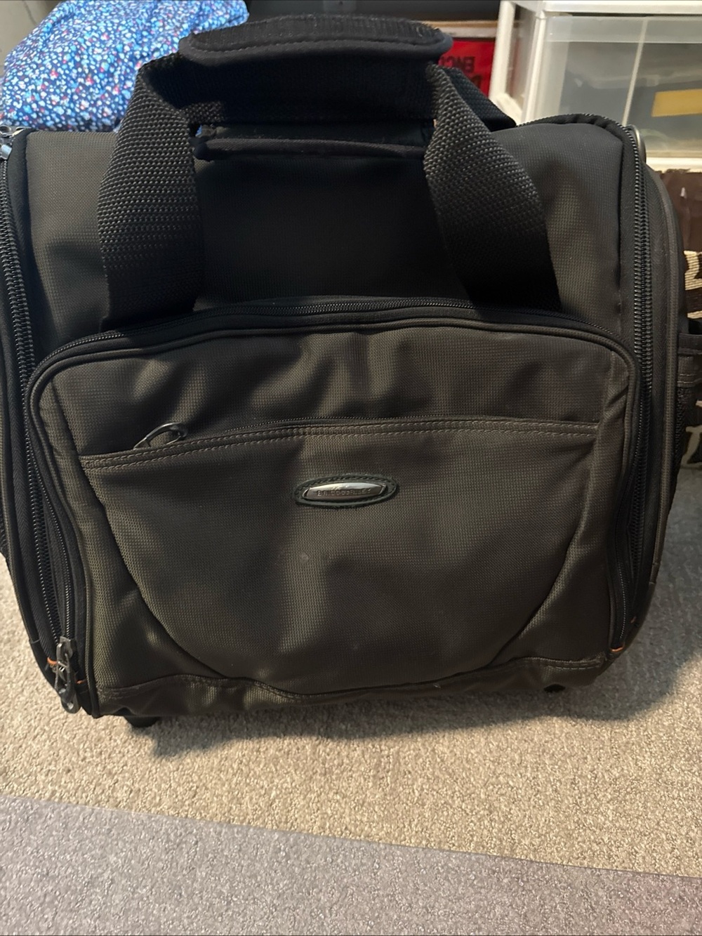 Briggs & Riley Expandable Rolling Brief Case Carry On Luggage Black TD-U325-8